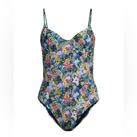 NWT Onia x Liberty of London Chelsea One Piece Swimsuit Jungle Forest Multi S - Picture 3 of 13